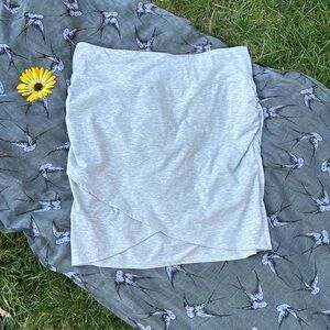 🌍 EARTH YOGA; Sustainable Organic Lt.  Gray, Comfortable Skirt in Misses Sz. XXL